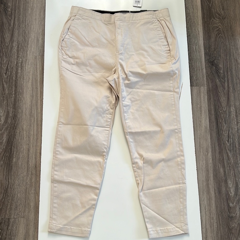 Torrid  Petite High rise Pants  Tan Cropped  Chino Classic Size 10